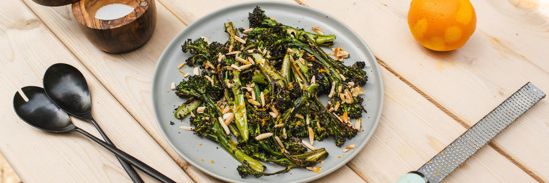Broccolini med apelsinvinägrett