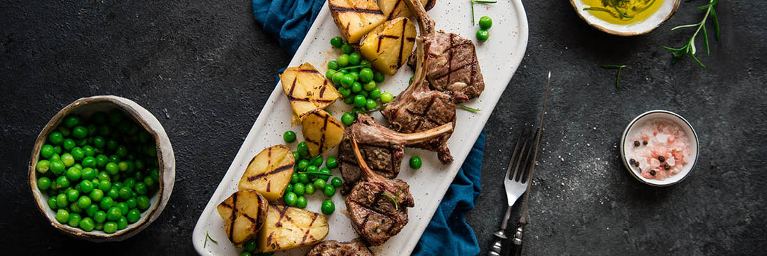 Grillade lammkotletter med rosmarin och vitlök