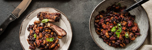 Söta och kryddiga bönor från grillen