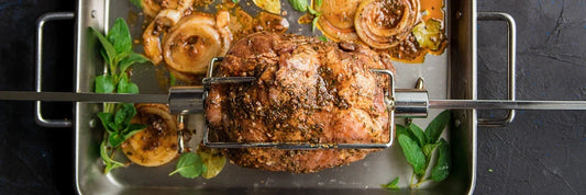 Schweinenacken vom Rotisserie-Spieß