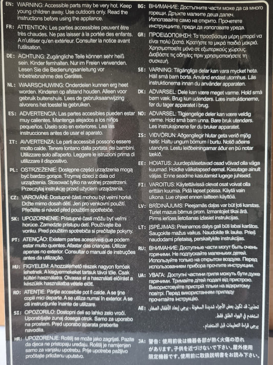 LABEL MULTIPLE LANGUAGE EUROPE