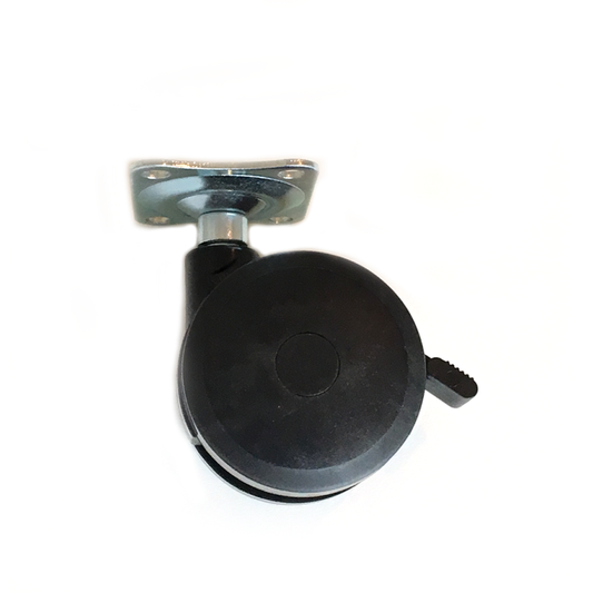 CASTER RUBBER 3" W/PLATE