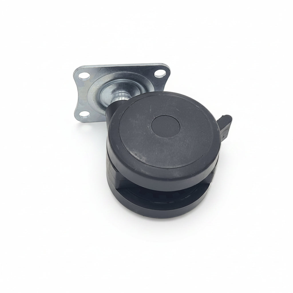 CASTER RUBBER 3" W/PLATE