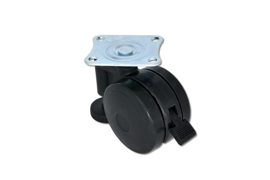 CASTER 3" RUBBER W/LEG LEVEL
