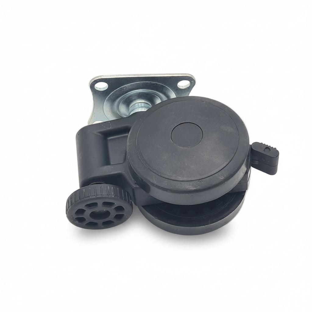 CASTER 3" RUBBER W/LEG LEVEL