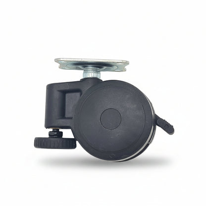 CASTER 3" RUBBER W/LEG LEVEL