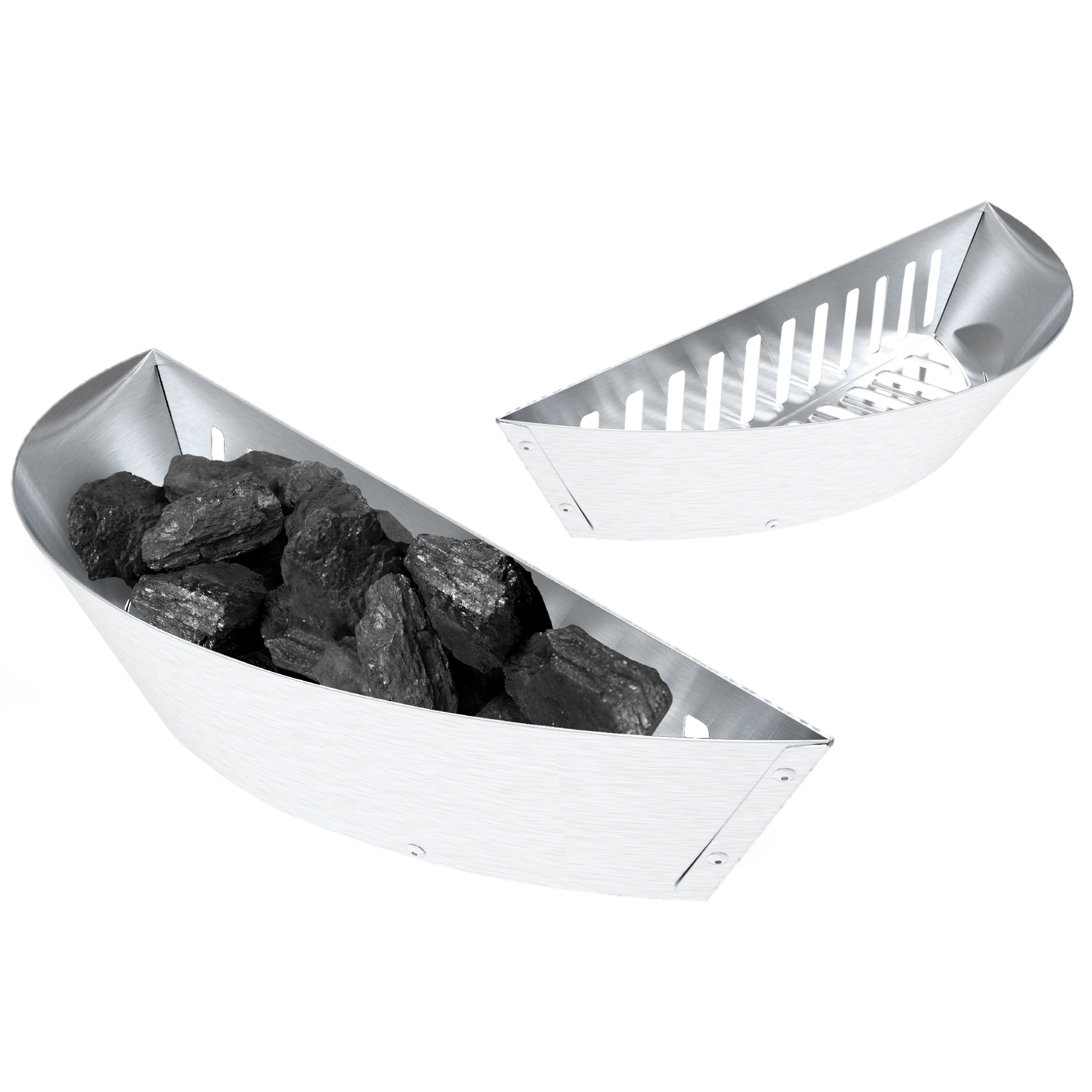 Holzkohlekörbe (2er Pack)