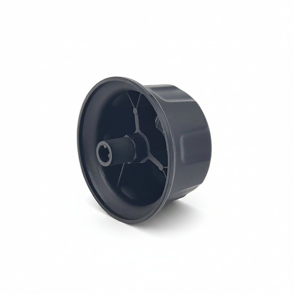 KNOB LRG BLK RESIN W/INSERT