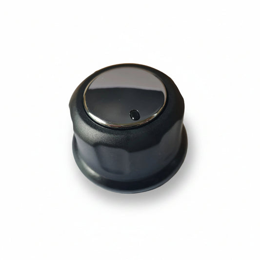 KNOB LRG BLK RESIN W/INSERT