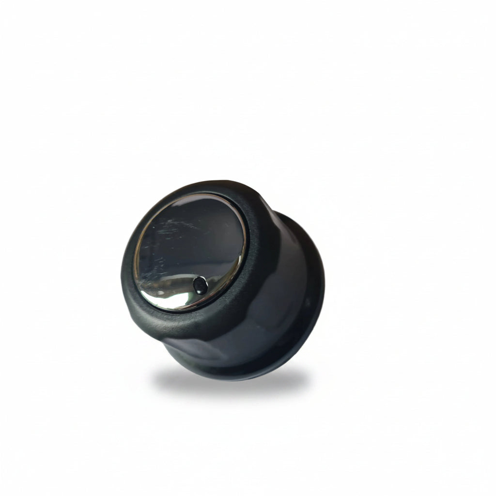 KNOB LRG BLK RESIN W/INSERT
