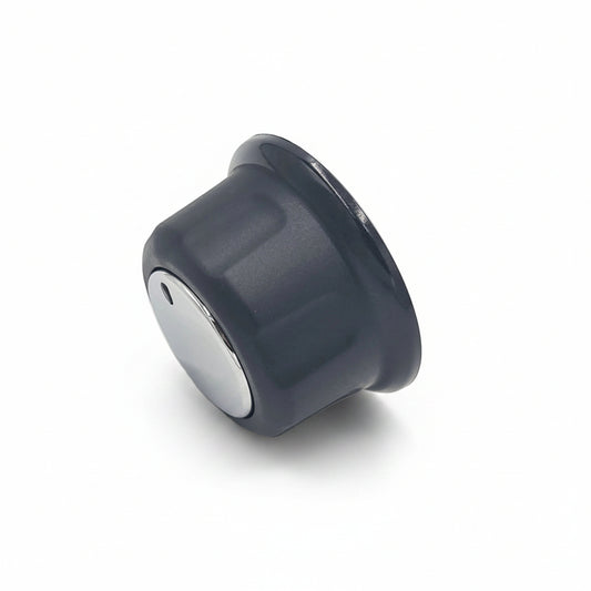 KNOB LRG BLK RESIN W/INSERT
